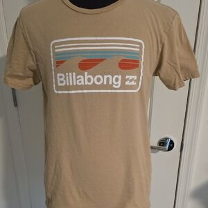 Billabong Tan Tee with Retro Graphic